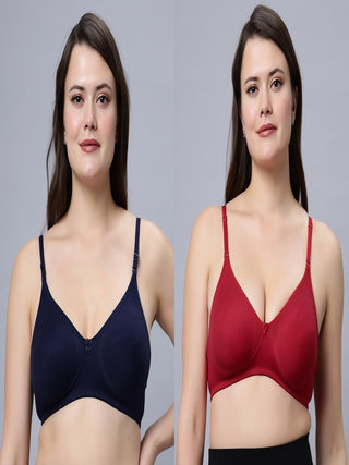 Navya Lightly Padded Full-Coverage T-Shirt bra (Pack of 2) Incare