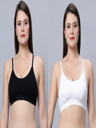 Sports-01 Non-Padded Full Coverage Sports bra (Pack of 2) Incare