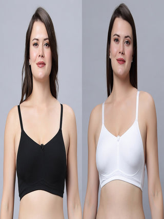 ALPLNIVEA Non-Padded Full Coverage T-Shirt Bra (Pack of 2) Incare