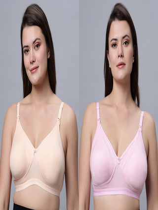 Full Coverage Padded Nursing Bra (Pack of 2) Incare