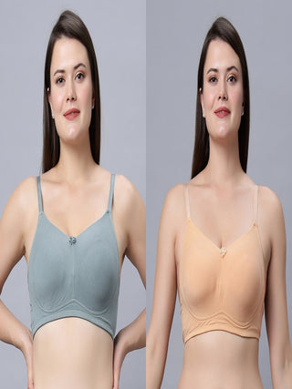 ALPLNIVEA Non-Padded Full Coverage T-Shirt Bra (Pack of 2) Incare