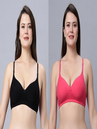 ICPD-05 Half Coverage Lightly Padded Bra (Pack of 2) Incare