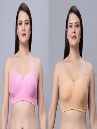 ALPLNIVEA Non-Padded Full Coverage T-Shirt Bra (Pack of 2) Incare