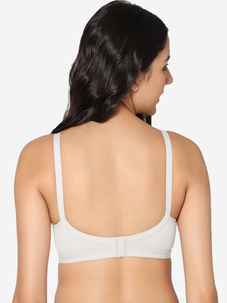 Full Coverage Non-Padded T-Shirt Bra White Coffee color  (Pack of 2)