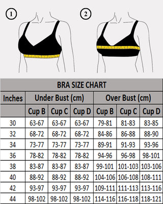 Full Coverage Non-Padded Bra Black and White color Bra (Pack of 2)