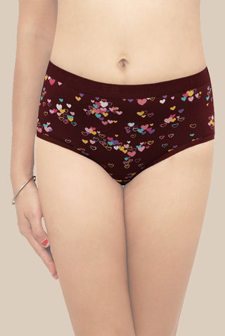 Heartzone reg  Hipster Panties with Outer Elastic - (Pack of 3)